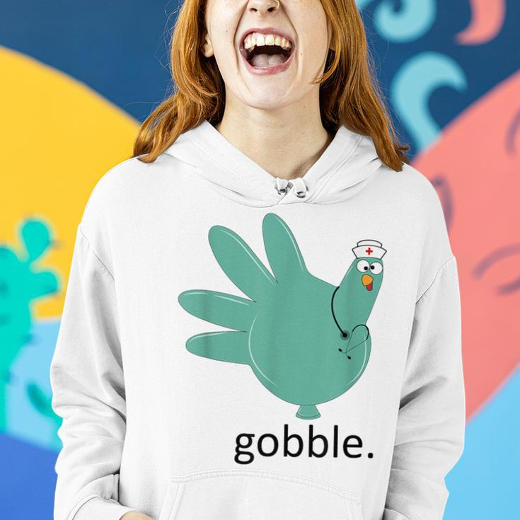 Turkey Gobble Glove Thanksgivin Nurse Medical Thankful Nurse Women Hoodie Gifts for Her