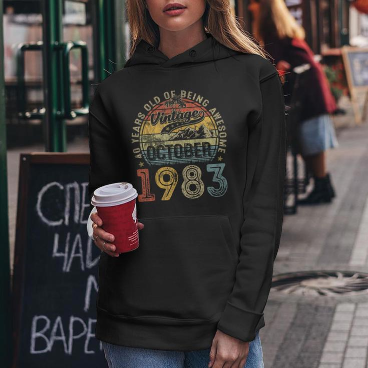 40 Years Old Vintage October 1983 40Th Birthday Women Hoodie Unique Gifts