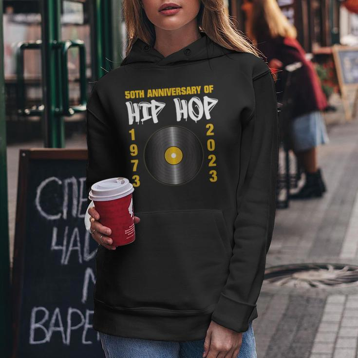 50 Years Hip Hop Vinyl Retro | 50Th Anniversary Celebration Vinyl Funny Gifts Women Hoodie Unique Gifts