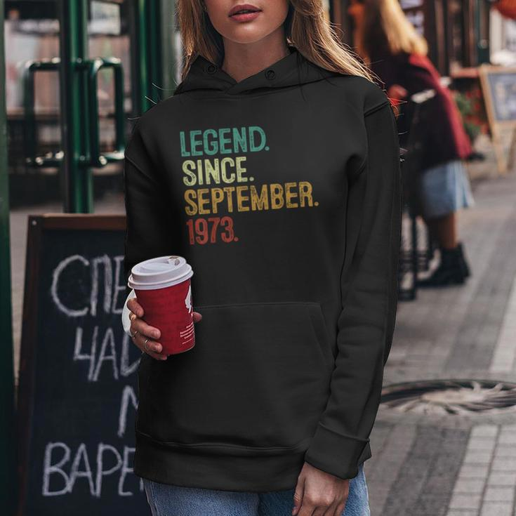 50 Years Old Legend Since September 1973 50Th Birthday Women Hoodie Unique Gifts