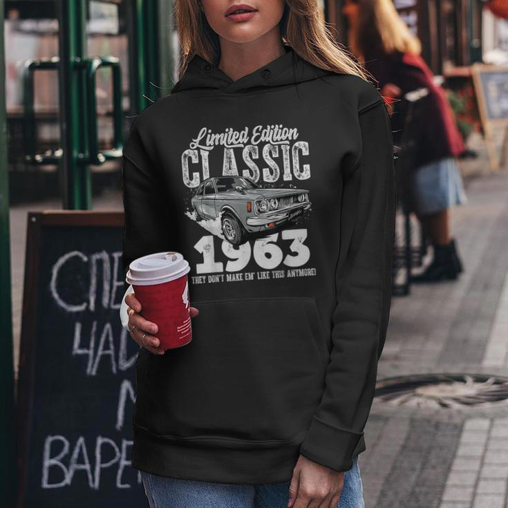 60Th Birthday Vintage Classic Car 1963 B-Day 60 Year Old Women Hoodie Unique Gifts