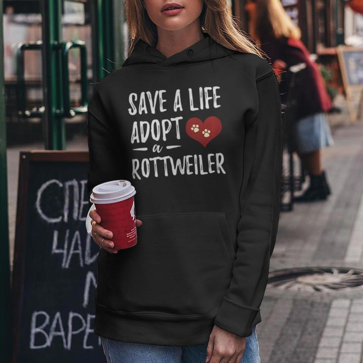 Adopt A Rottweiler Funny Rescue Dog Women Hoodie Unique Gifts