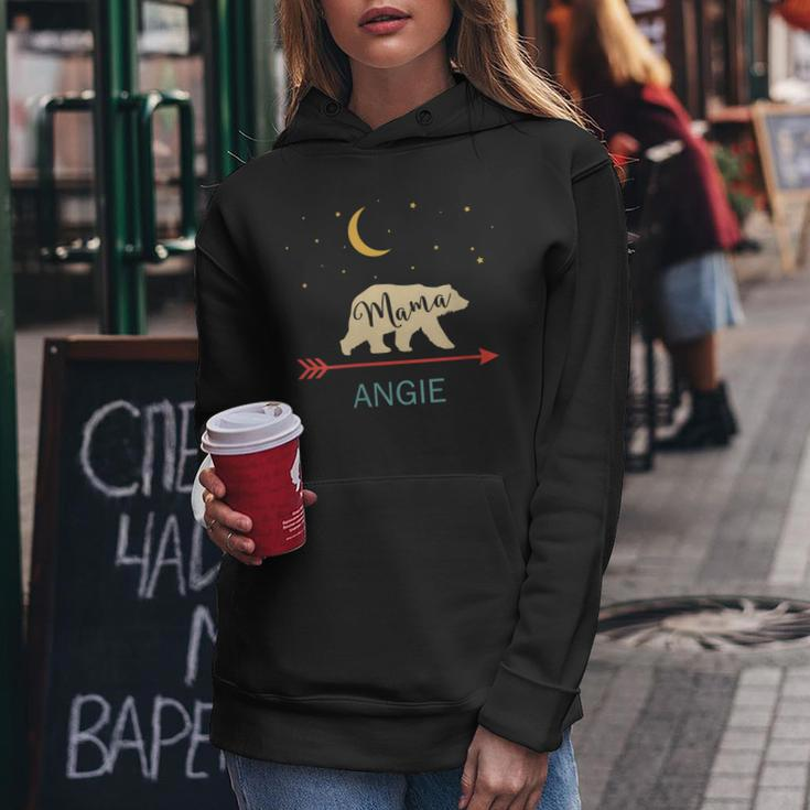 Angie Name Personalized Retro Mama Bear Women Hoodie Unique Gifts