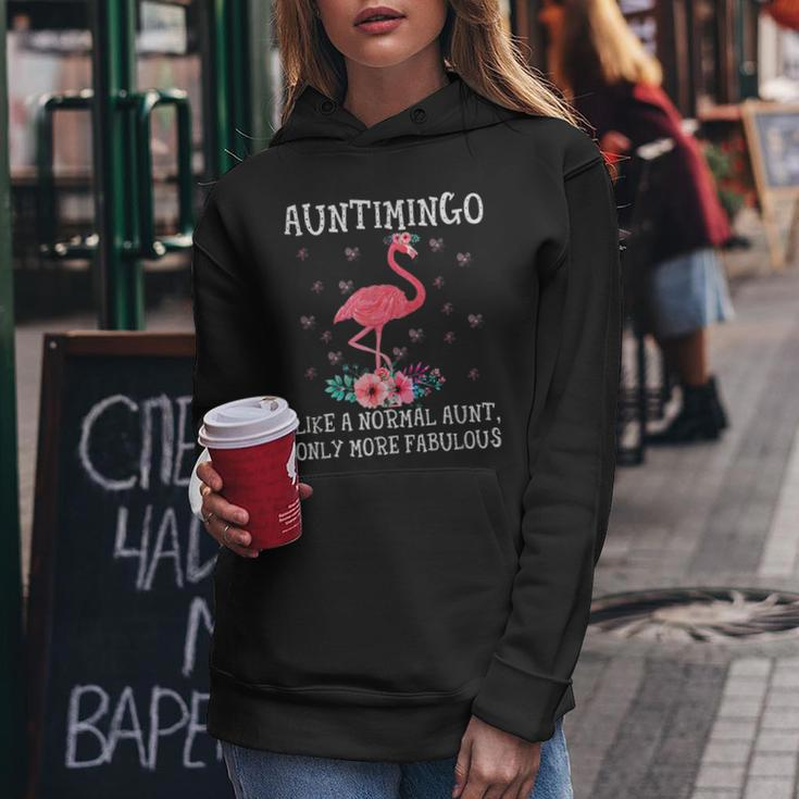 Auntimingo Aunt Auntie Pink Flamingo Floral Mothers Day Mothers Day Funny Gifts Women Hoodie Unique Gifts