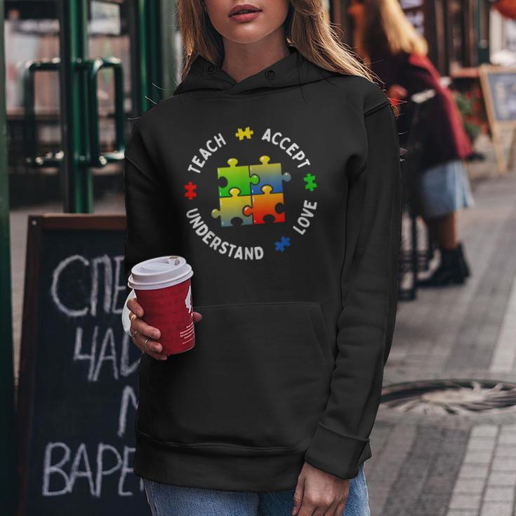 Autism Awareness Teacher Teach Accept Understand Love Women Hoodie Unique Gifts