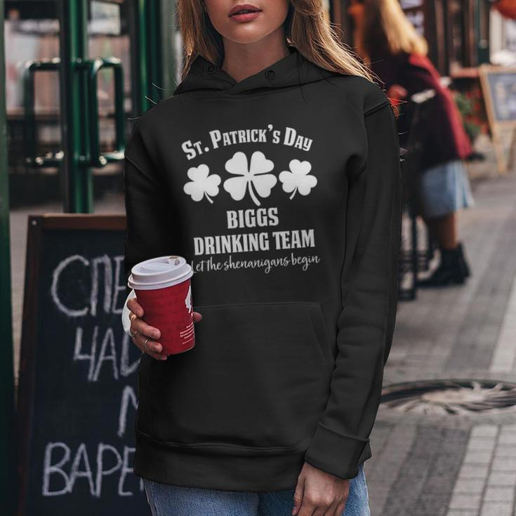 Biggs Name Gift Drinking Team Biggs Let The Shenanigans Begin Women Hoodie Funny Gifts