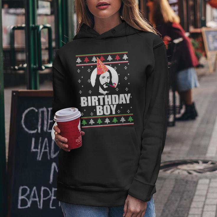 Birthday Boy Jesus Ugly Christmas Sweater Xmas Women Hoodie Unique Gifts