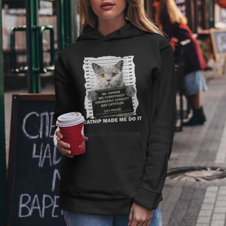 Catnip Made Me Do It Funny For Cat Lover Cat Dad Cat Mom Women Hoodie Unique Gifts