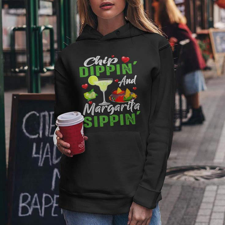 Chip Dippin And Margarita Sippin Funny Cinco De Mayo Women Cinco De Mayo Funny Gifts Women Hoodie Unique Gifts