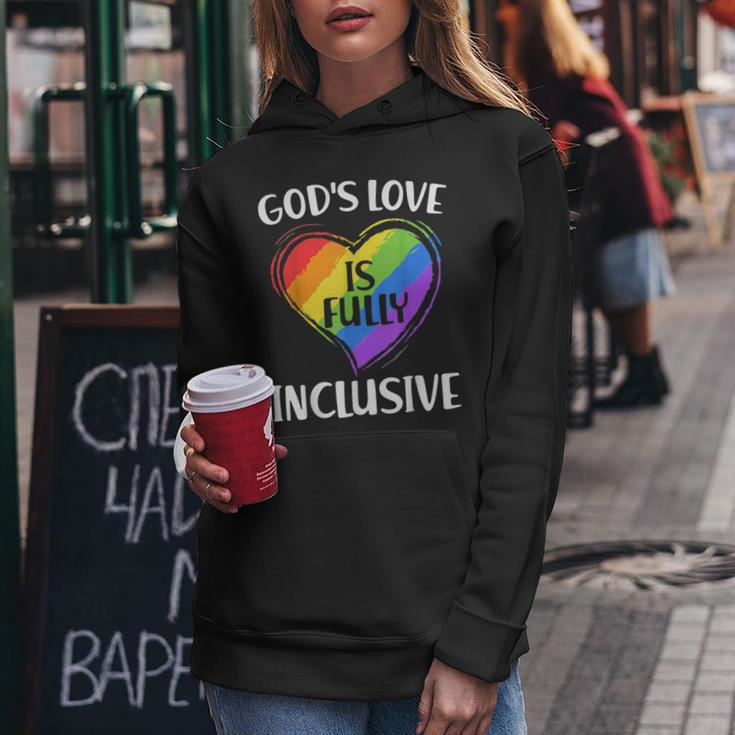 Christian Gods Love Is Fully Inclusive Gay Pride Lgbt Month Women Hoodie Unique Gifts