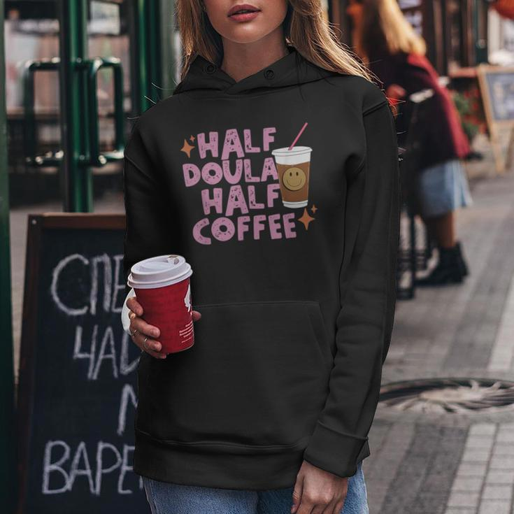 Coffee Graphic Half Doula Half Coffee Doula Women Hoodie Unique Gifts