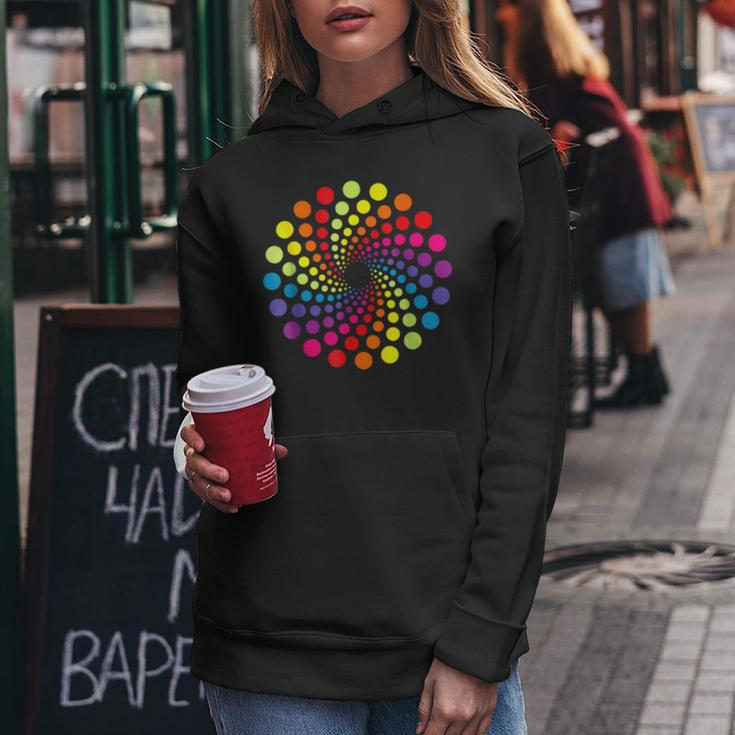 Colored Multicolor Polka Dot September 15Th Dot Day Rainbow Women Hoodie Funny Gifts