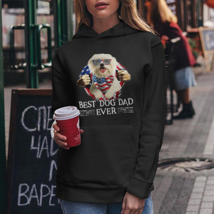 Dog Maltese Best Maltese Dad Ever American Flag 4Th Of July Gifts Men Women Hoodie Unique Gifts
