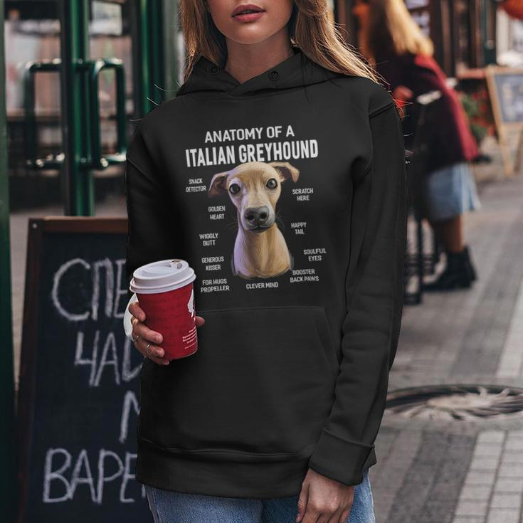 Dogs Anatomy Of A Italian Greyhound Dog Funny Gift Women Hoodie Unique Gifts