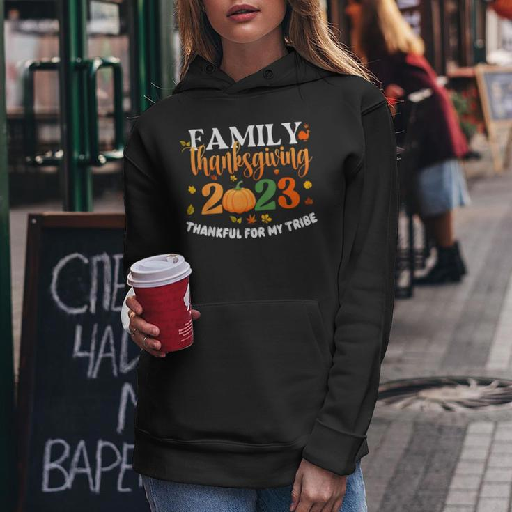 Family Thanksgiving 2023 Fall Autumn Turkey Matching Family Women Hoodie Personalized Gifts