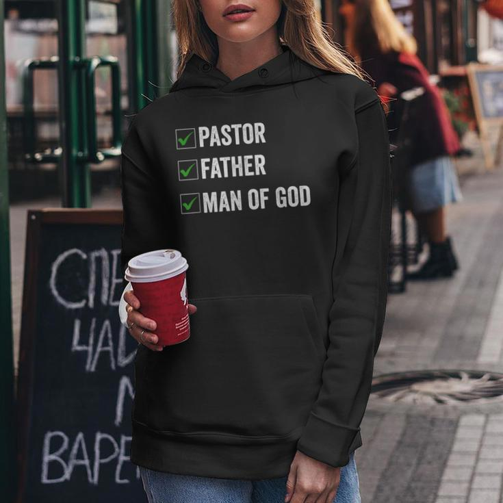 Fathers Day From Church Pastor Dad Man Of God Women Hoodie Funny Gifts