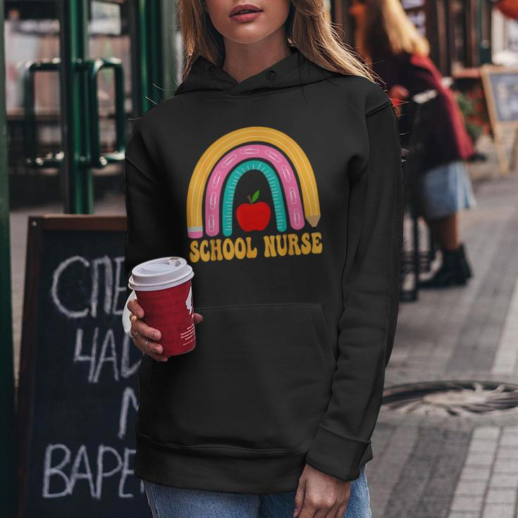 First Day Of School Nurse Back To School Rainbow Pencil Women Hoodie Unique Gifts
