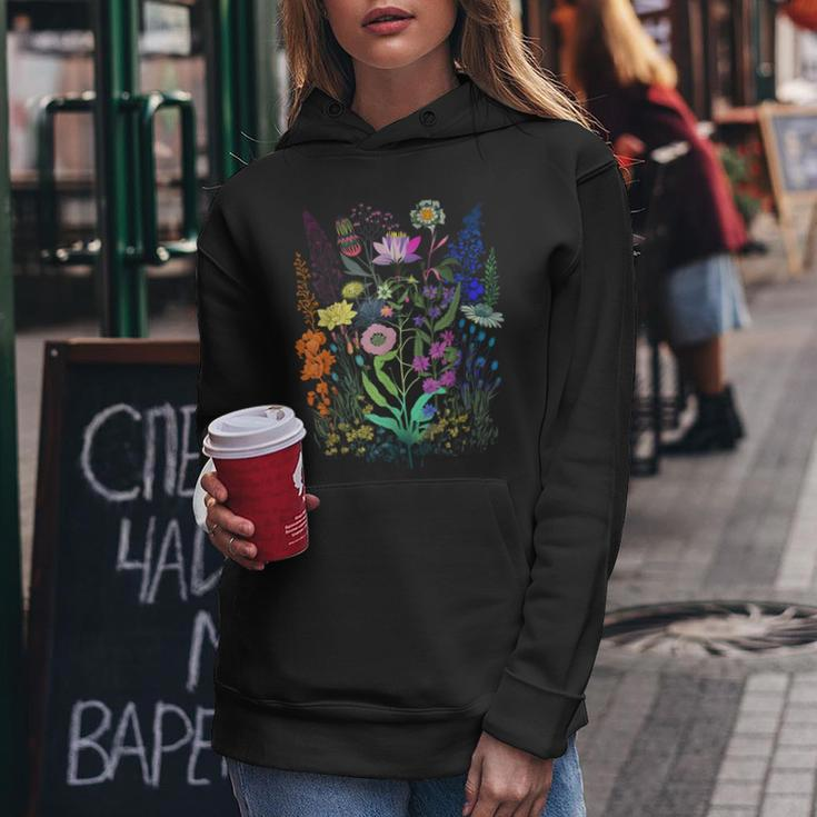 Flower Graphic For Wildflower Floral Gardening Lover Women Hoodie Unique Gifts