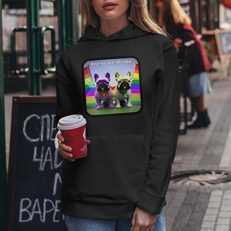 French Bulldog Lovers Lgbtq Frenchie Gay Pride Month Rainbow Women Hoodie Unique Gifts