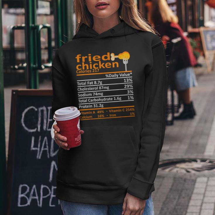 Fried Chicken Nutrition Food Facts Thanksgiving Xmas Women Hoodie Unique Gifts
