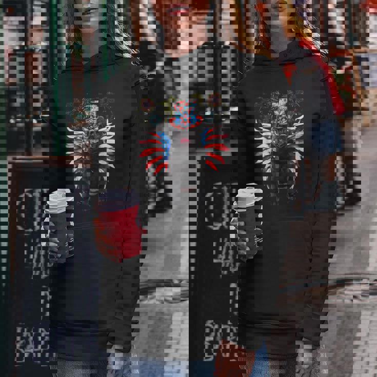 Funny Black Pug 4Th Of July Dog Usa Eagle Wing Flag Dad Mom Gifts For Mom Funny Gifts Women Hoodie Unique Gifts