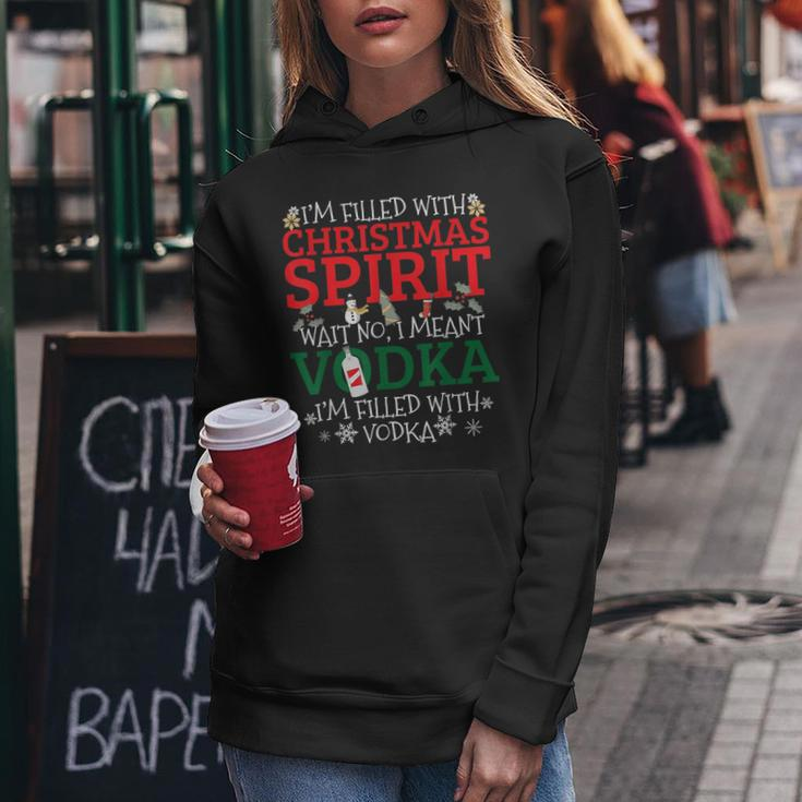 Funny Christmas Vodka Drinking Alcohol Drunk ApparelWomen Hoodie Unique Gifts