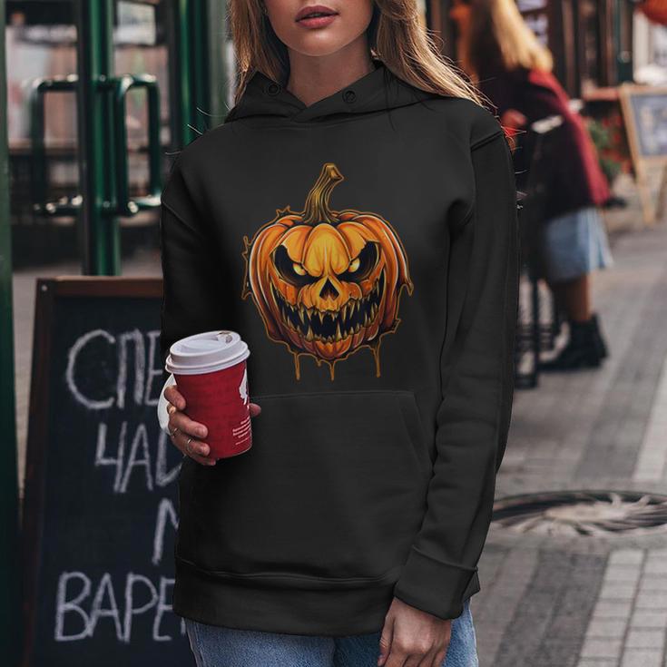 Funny Halloween Pumpkin sell Skull Crop Hoodie