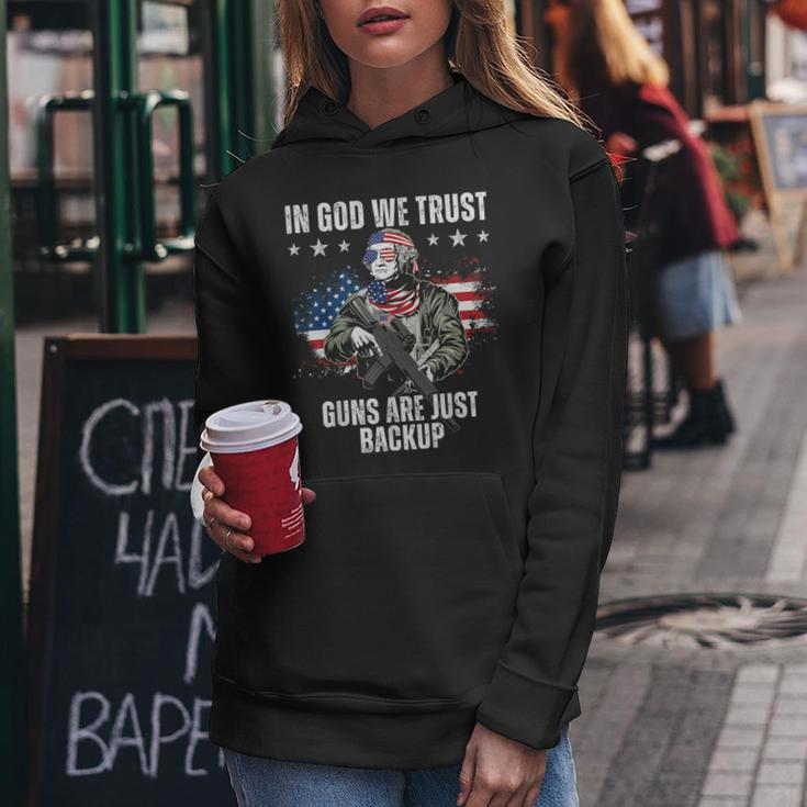 In God We Trust Guns Are Just Backup Ar-15 George Washington Women Hoodie Unique Gifts