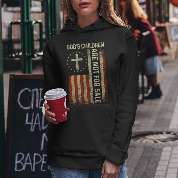 God's Children Are Not For Sale Usa Flag Idea Quote Women Hoodie Funny Gifts