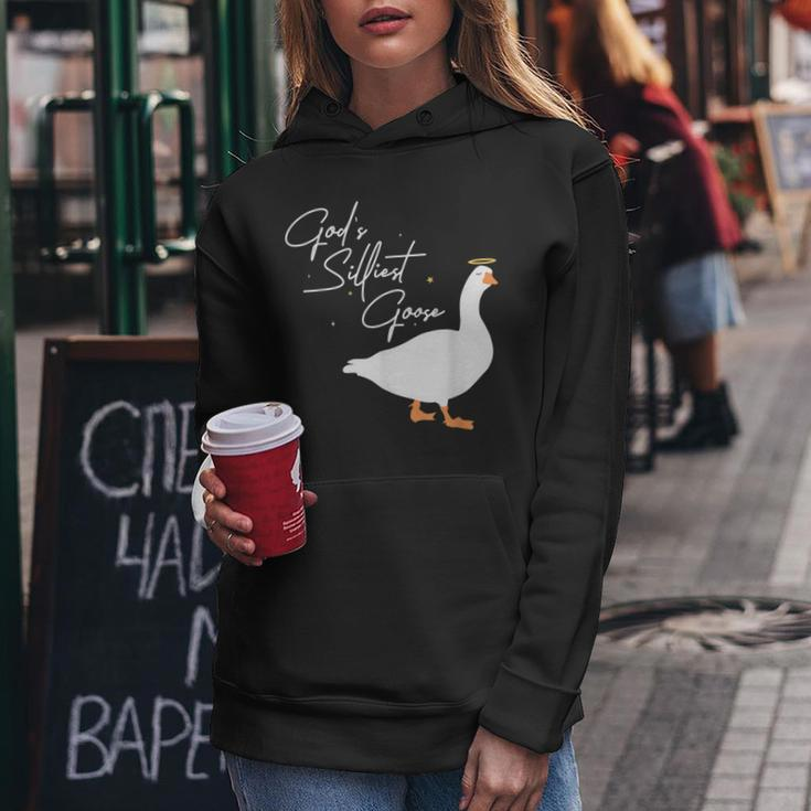 Gods Silliest Goose Geese Lovers Design For Farm Owners Women Hoodie Unique Gifts