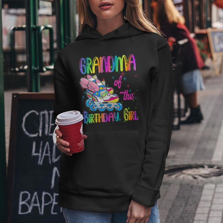Grandma Of The Birthday Girl Rolling Skate Family Party Women Hoodie Unique Gifts