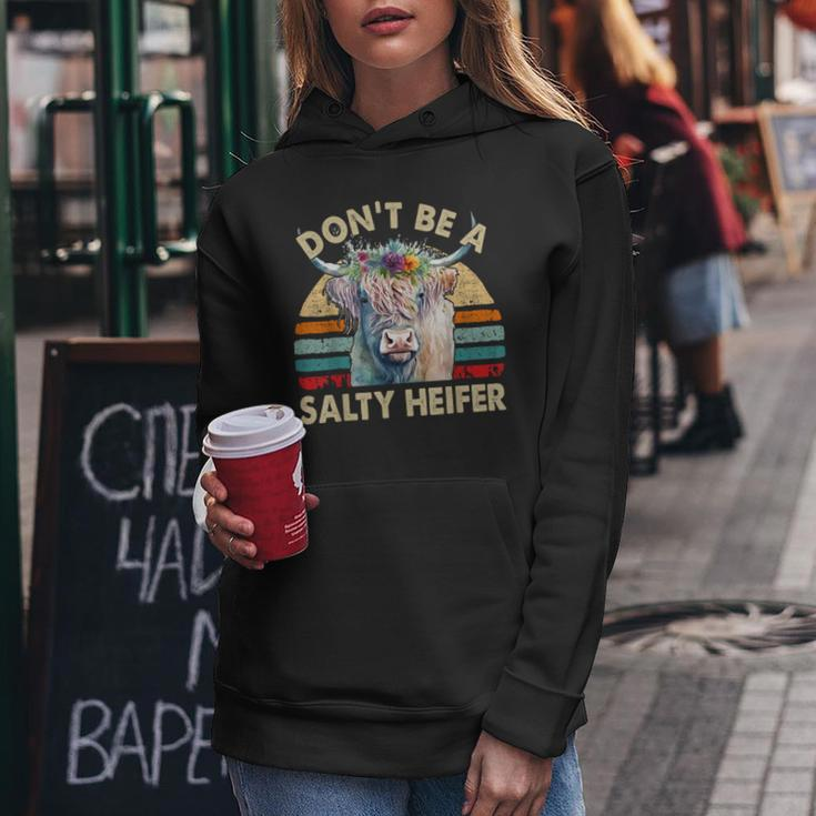 Highland Cow- Dont Be Salty Heifer Girl Toddler Women Hoodie Unique Gifts