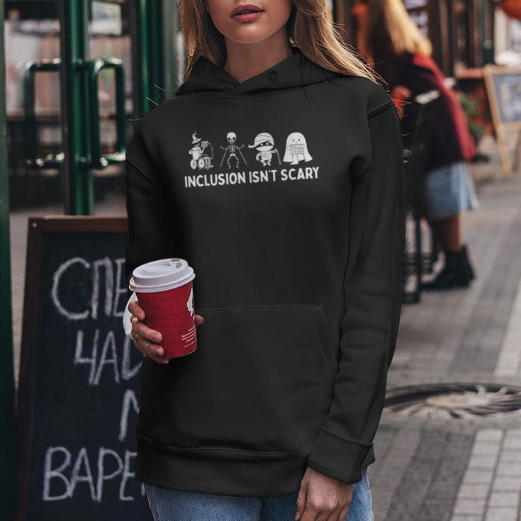 Inclusion Isn't Scary Mummy Boo Ghost Halloween Women Hoodie Unique Gifts