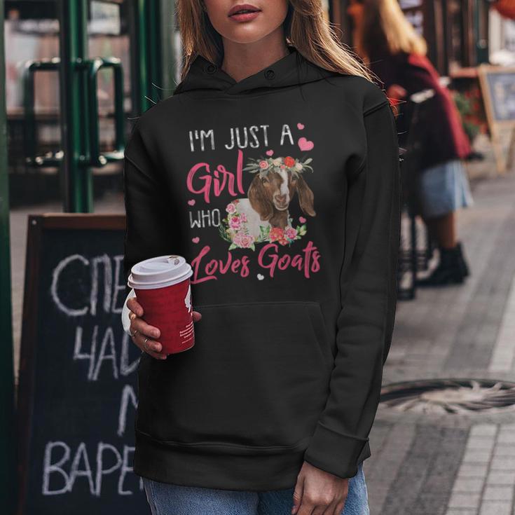 Just A Girl Who Loves Goats Goat Rancher Farm Women Women Hoodie Unique Gifts