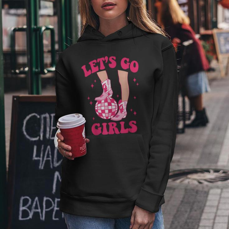 Lets Go Girls Western Cowgirls Matching Bachelorette Party Women Hoodie Unique Gifts