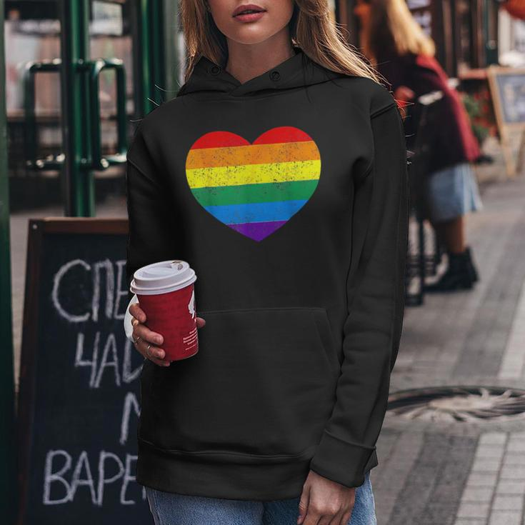 Lgbt Heart Rainbow Flag Gay Les Pride Support Lgbtq Parade Women Hoodie Unique Gifts