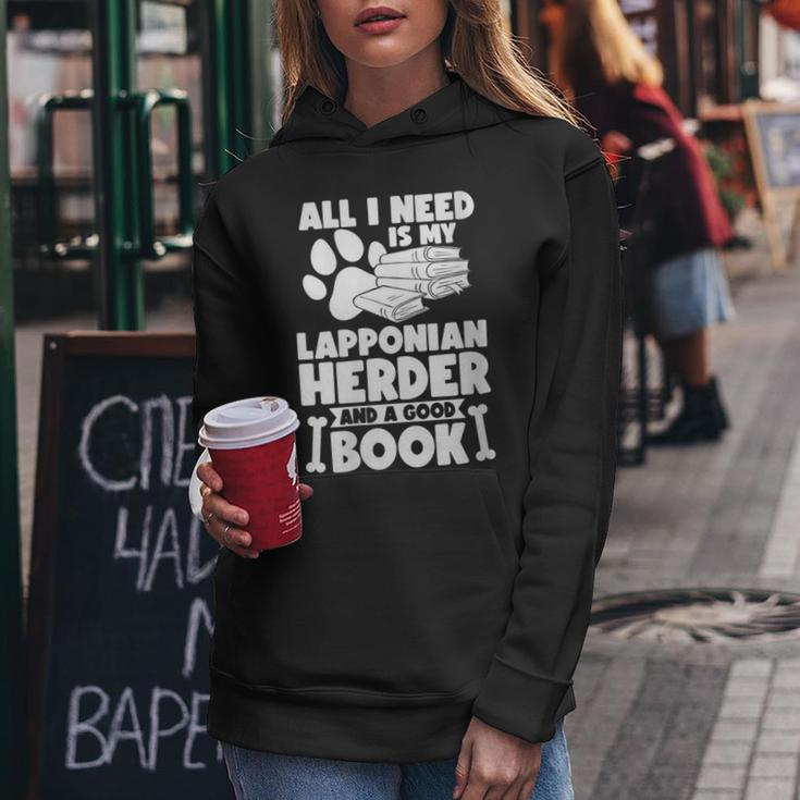 All I Need Is My Lapponian Herder And A Good Book Women Hoodie Unique Gifts