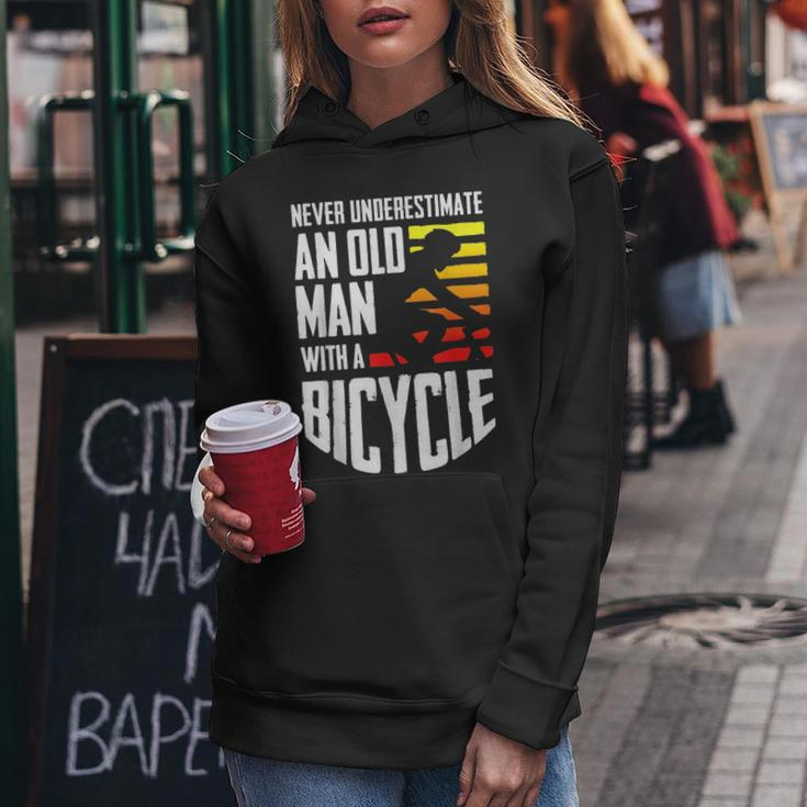 Never Underestimate An Old Man With A Bicycle Retired Gift Gift For Mens Women Hoodie Funny Gifts