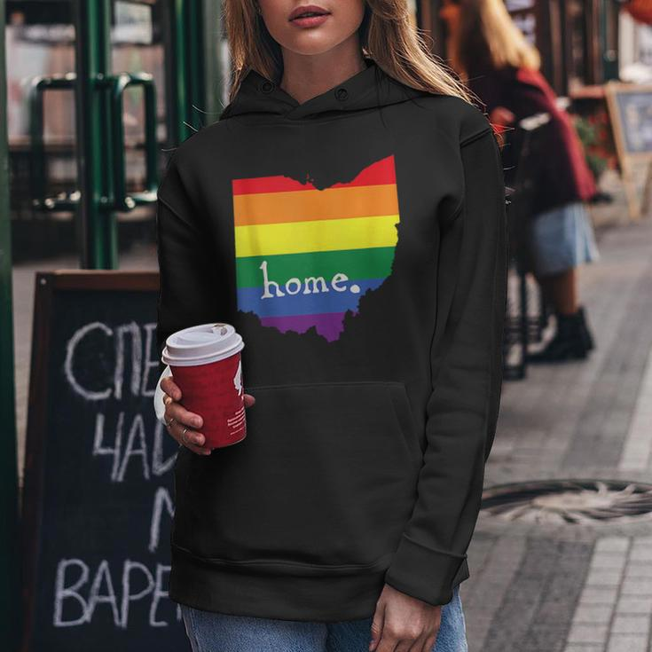 Ohio Gay Pride Lgbt Rainbow Home State Women Hoodie Unique Gifts