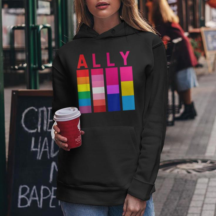Proud Ally Pride Rainbow Lgbt Ally Women Hoodie Funny Gifts