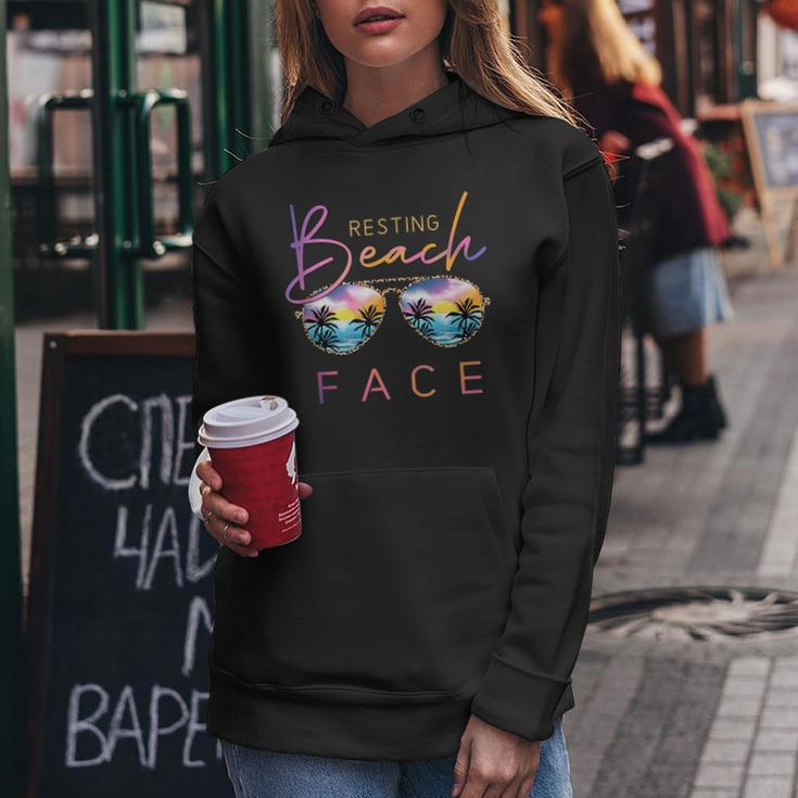 Resting Beach Face Vintage Retro Beach Vacation For Womens Women Hoodie Unique Gifts
