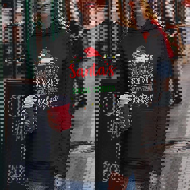 Santas Favorite Social Studies Teacher Christmas Funny Gift Gifts For Teacher Funny Gifts Women Hoodie Unique Gifts Santas Favorite Social Studies Teacher Christmas Funny Gift Gifts For Teacher Funny Gifts Women Hoodie Unique Gifts