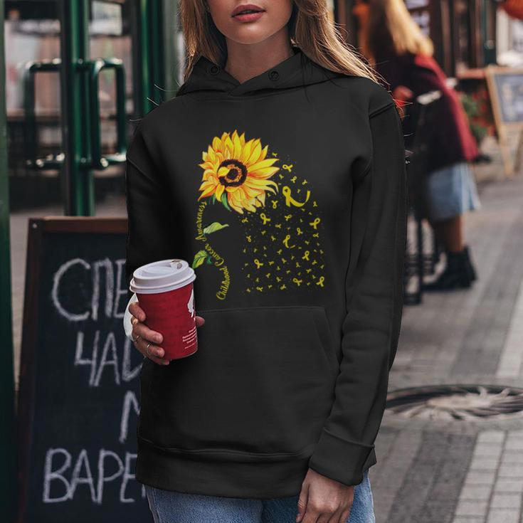 In September Wear Gold Childhood Cancer Awareness Sunflower Women Hoodie Unique Gifts