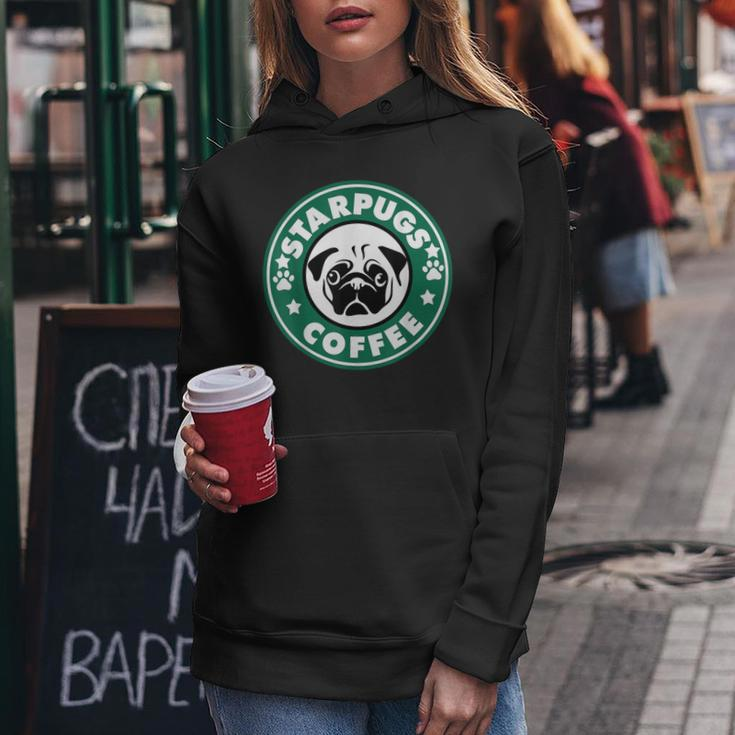 Starpugs Coffee Pug Dog Lover Women Hoodie Unique Gifts