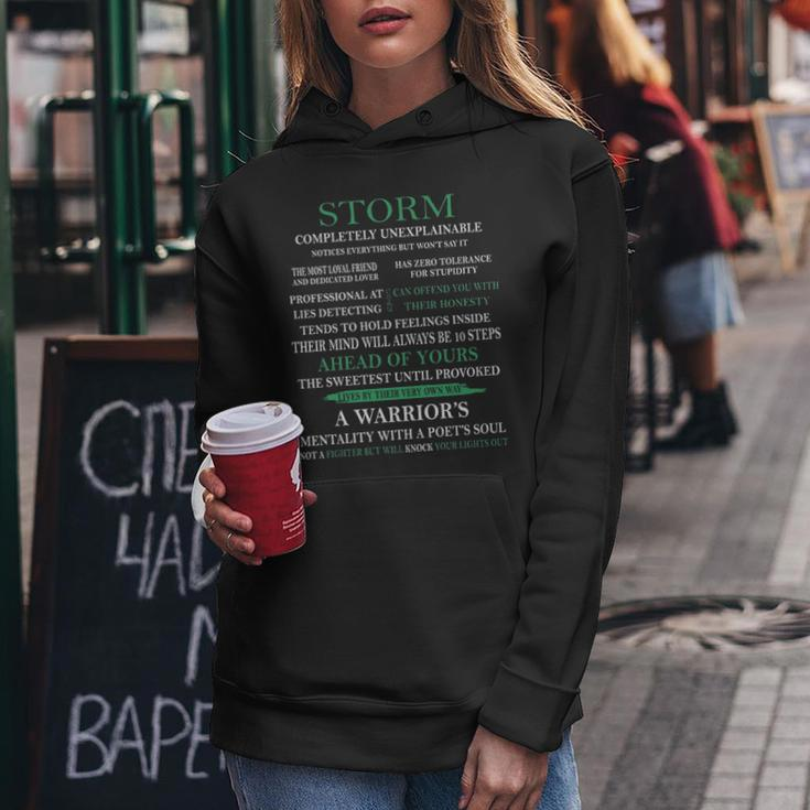 Storm Name Gift Storm Completely Unexplainable Women Hoodie Funny Gifts