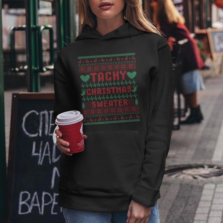 Tachy Nurse Ugly Christmas Sweater Medical Cardiac Icu Xmas Women Hoodie Unique Gifts
