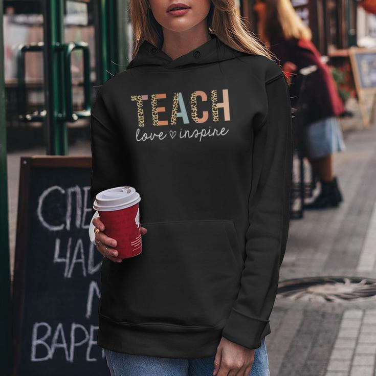 Teach Love Inspire Back To School Men Women Teacher Women Hoodie Unique Gifts