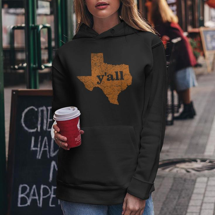TexasWomen Men Yall Texas State Map Vintage Yall Texas Funny Designs Gifts And Merchandise Funny Gifts Women Hoodie Unique Gifts