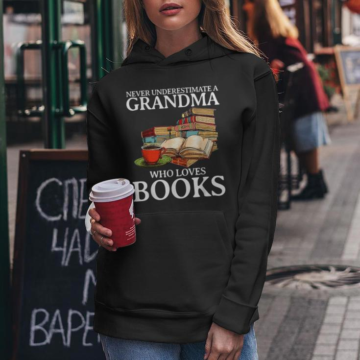 Never Underestimate A Grandma Who Loves Books Women Hoodie Unique Gifts