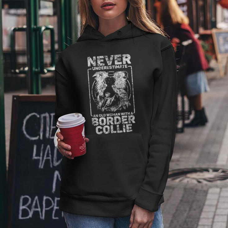 Never Underestimate A Woman With A Border Collie Women Hoodie Unique Gifts